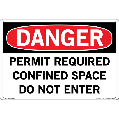 Vestil Sign, Danger, 18.5x12.5", Label/Decal, .011, SI-D-60-D-LB-011 SI-D-60-D-LB-011